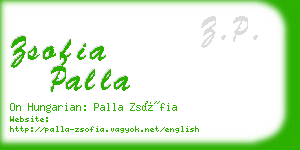 zsofia palla business card